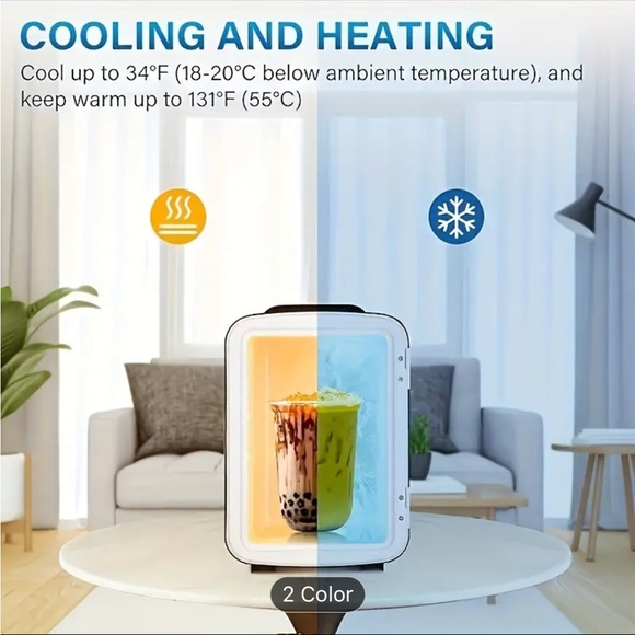 Mini 2-way Fridge -Frosty Cold & Warming capabilities. W/  a flip of the switch - Picture 2 of 6